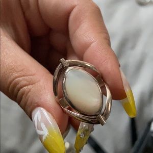 sterling silver opal ring